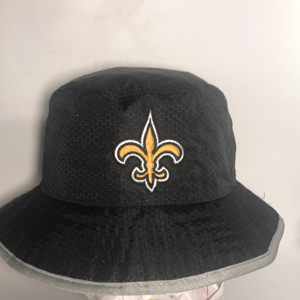 New Era Saints Bucket Drawstring Black Hat